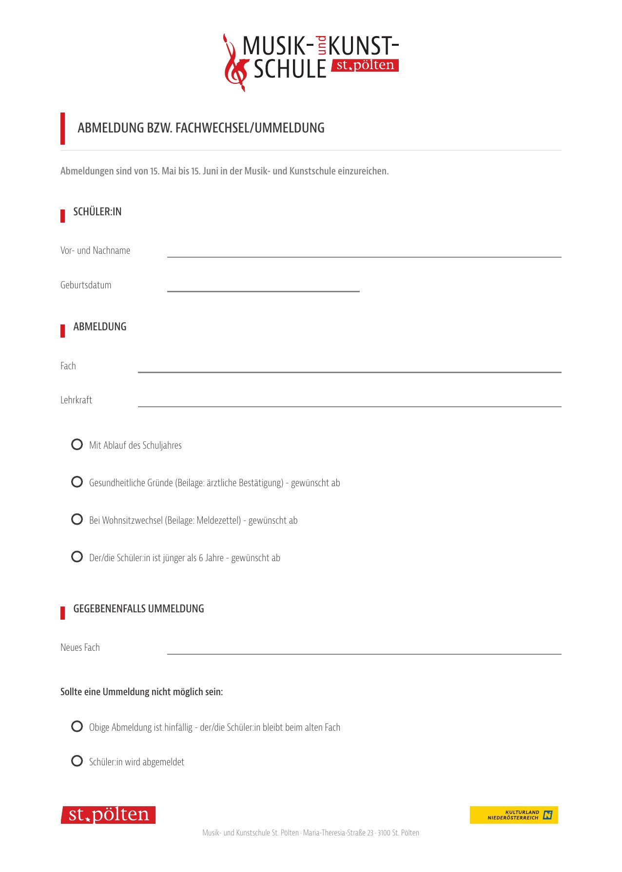 Vorschau: Ab- und Ummeldung