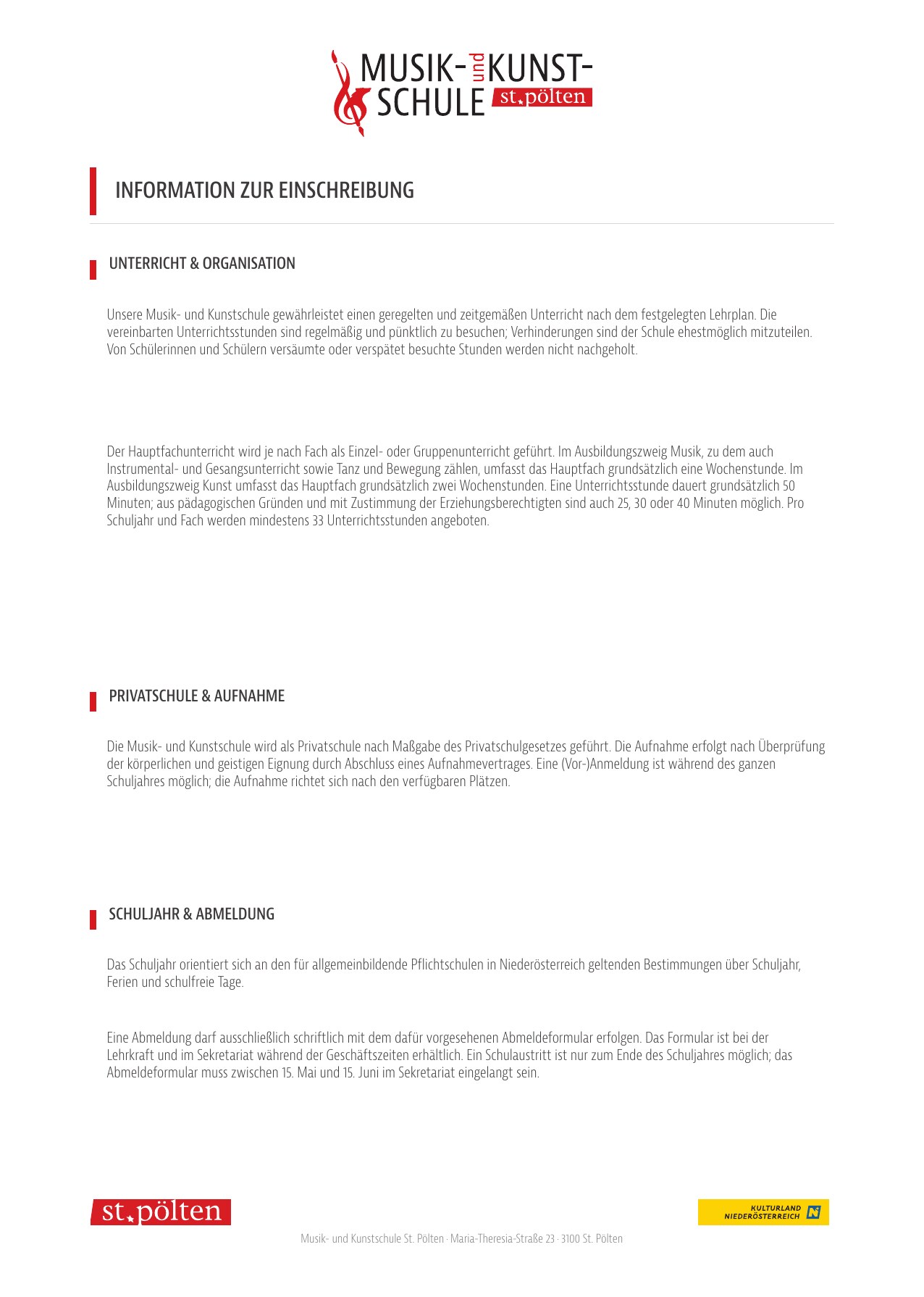 Vorschau: Informationen zur Anmeldung