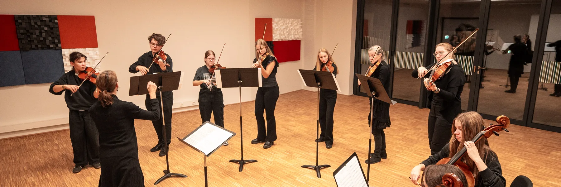 Streichensemble der Musikschule St. Pölten beim Unterricht